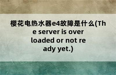 樱花电热水器e4故障是什么(The server is overloaded or not ready yet.)